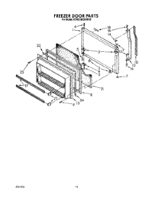 07 - Freezer Door parts for Kitchenaid Refrigerator KTRC18KXWH00 from AppliancePartsPros.com