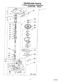 08 - Gearcase parts for Whirlpool Washer 7MLSQ8543JT4 from AppliancePartsPros.com