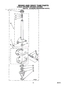 08 - Brake And Drive Tube parts for Whirlpool Washer LSN7233BN0 from AppliancePartsPros.com