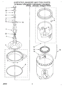03 - Agitator, Basket, And Tub parts for Whirlpool Washer LLR6144AW0 from AppliancePartsPros.com