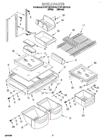 03 - Shelf parts for Kitchenaid Refrigerator KTRP18KDWH00 from AppliancePartsPros.com