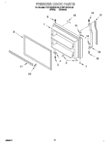 06 - Freezer Door, Lit / Optional parts for Kitchenaid Refrigerator KTRP18KDWH03 from AppliancePartsPros.com
