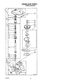 10 - Gearcase parts for Whirlpool Washer AX6245VW1 from AppliancePartsPros.com