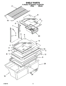 05 - Shelf Parts, Optional Parts parts for Whirlpool Refrigerator TT21AKXKT05 from AppliancePartsPros.com