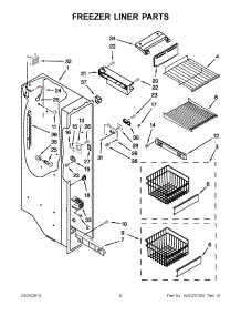04 - Freezer Liner Parts parts for Whirlpool Refrigerator ID3CHEXVS00 from AppliancePartsPros.com