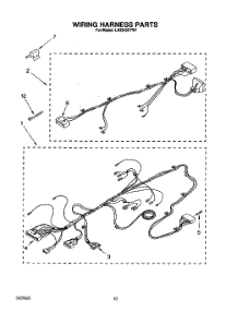 08 - Wiring Harness parts for Whirlpool Washer LA5243XYW1 from AppliancePartsPros.com