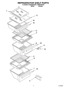 03 - Refrigerator Shelf parts for Whirlpool Refrigerator ED2FHGXKT01 from AppliancePartsPros.com