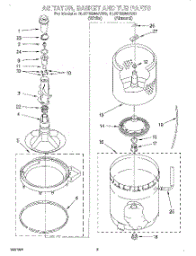04 - Agitator, Basket And Tub parts for Whirlpool Washer 3LSP8255AN0 from AppliancePartsPros.com