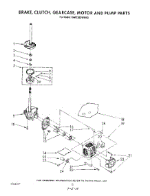 08 - Brake, Clutch, Gearcase, Motor And Pump parts for Kitchenaid Washer KAWE660WAL0 from AppliancePartsPros.com