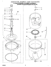 04 - Agitator, Basket And Tub parts for Whirlpool Washer 8LSC6244BN1 from AppliancePartsPros.com