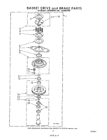 12 - Basket Drive And Brake parts for Whirlpool Washer LA5805XPW1 from AppliancePartsPros.com