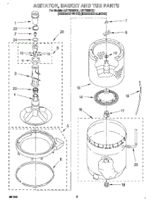 04 - Agitator, Basket And Tub parts for Whirlpool Washer LST7233DZ1 from AppliancePartsPros.com