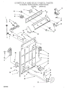 02 - Controls And Rear Panel parts for Whirlpool Washer 3LBR5132AW0 from AppliancePartsPros.com