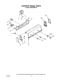 04 - Control Panel parts for Kitchenaid Washer KAWE660WWH1 from AppliancePartsPros.com