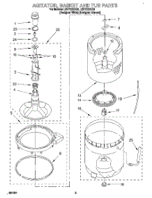 03 - Agitator, Basket And Tub parts for Whirlpool Washer LSV7233DZ0 from AppliancePartsPros.com