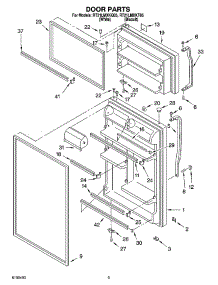 02 - Door Parts parts for Whirlpool Refrigerator RT21LMXKQ05 from AppliancePartsPros.com
