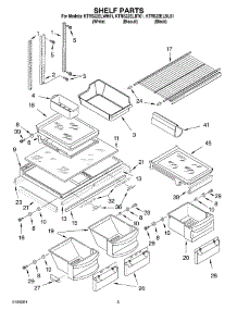 03 - Shelf parts for Kitchenaid Refrigerator KTRS22ELBL01 from AppliancePartsPros.com