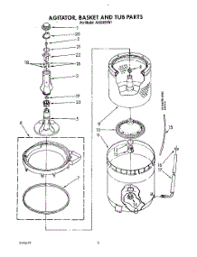 04 - Agitator, Basket And Tub parts for Whirlpool Washer AX6245VL1 from AppliancePartsPros.com