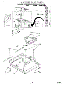 06 - Machine Base parts for Whirlpool Washer 8LSP6244BW0 from AppliancePartsPros.com