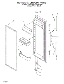 06 - Refrigerator Door parts for Whirlpool Refrigerator CS22AFXKT01 from AppliancePartsPros.com