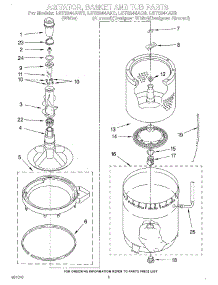 04 - Agitator, Basket And Tub parts for Whirlpool Washer LST8244AW0 from AppliancePartsPros.com