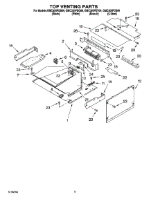 09 - Top Venting Parts, Optional Parts parts for Whirlpool Oven GMC305PDB09 from AppliancePartsPros.com