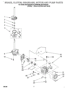 05 - Brake, Clutch, Gearcase, Motor & Pump parts for Whirlpool Washer 8LSP8245AN0 from AppliancePartsPros.com
