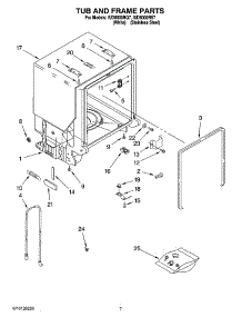07 - Tub And Frame Parts parts for Whirlpool Dishwasher IUD8000RQ7 from AppliancePartsPros.com