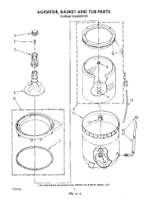 04 - Agitator, Basket And Tub parts for Whirlpool Washer 6LA6300XTF1 from AppliancePartsPros.com