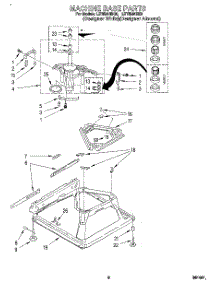 06 - Machine Base parts for Whirlpool Washer LST8244BW0 from AppliancePartsPros.com