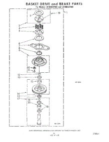 11 - Basket Drive And Brake parts for Whirlpool Washer LA7000XPW0 from AppliancePartsPros.com