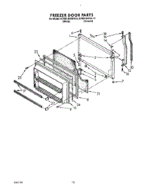 08 - Freezer Door parts for Kitchenaid Refrigerator KTRD18KXWH10 from AppliancePartsPros.com