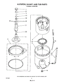 04 - Agitator, Basket, And Tub parts for Whirlpool Washer LA7900XTW0 from AppliancePartsPros.com