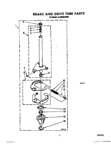 09 - Brake And Drive Tube parts for Whirlpool Washer 4LA6300XXG0 from AppliancePartsPros.com