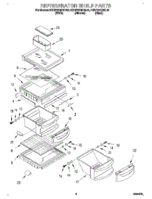 03 - Refrigerator Shelf parts for Kitchenaid Refrigerator KSRP22QDBL02 from AppliancePartsPros.com