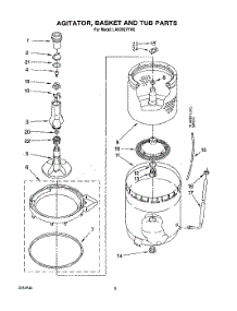 05 - Agitator, Basket And Tub parts for Whirlpool Washer LA9300XYW0 from AppliancePartsPros.com