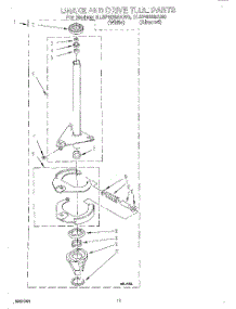 09 - Brake And Drive Tube parts for Whirlpool Washer 3LSP8255AW0 from AppliancePartsPros.com
