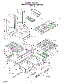 04 - Shelf, Lit / Optional parts for Kitchenaid Refrigerator KTRD18KXWH20 from AppliancePartsPros.com