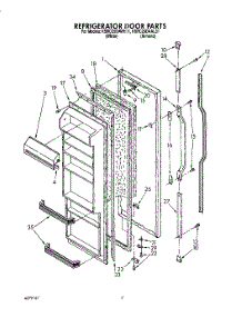 06 - Refrigerator Door parts for Kitchenaid Refrigerator KSRC25DAWH01 from AppliancePartsPros.com