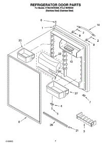 04 - Refrigerator Door Parts parts for Kitchenaid Refrigerator KTRA19KRSS00 from AppliancePartsPros.com