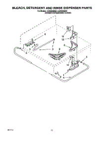 11 - Bleach, Detergent And Rinse Dispenser parts for Whirlpool Washer LSE9355BZ0 from AppliancePartsPros.com