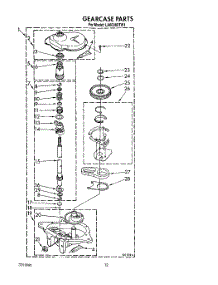 11 - Gearcase parts for Whirlpool Washer LA6098XTW1 from AppliancePartsPros.com