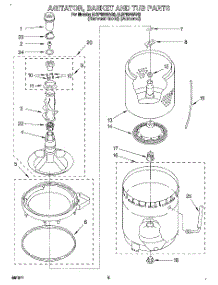 03 - Agitator, Basket And Tub parts for Whirlpool Washer 8LSP8245AN2 from AppliancePartsPros.com