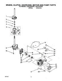 06 - Brake, Clutch, Gearcase, Motor And Pump parts for Whirlpool Washer LSS7233AN0 from AppliancePartsPros.com