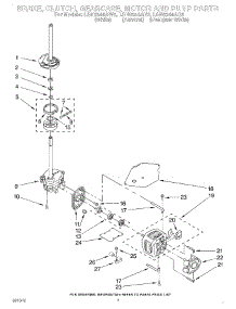 05 - Brake, Clutch, Gearcase, Motor & Pump parts for Whirlpool Washer LSN8244AN0 from AppliancePartsPros.com