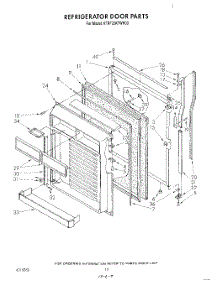 09 - Refrigerator Door , Not Illustrated parts for Kitchenaid Refrigerator KTRF22KTWH00 from AppliancePartsPros.com