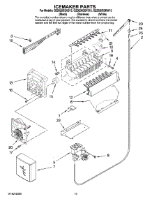 12 - Icemaker Parts, Optional Parts (Not Included) parts for Whirlpool Refrigerator GZ2626GEKW13 from AppliancePartsPros.com