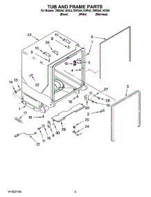 05 - Tub And Frame Parts parts for Whirlpool Dishwasher DW524L1ABL0 from AppliancePartsPros.com