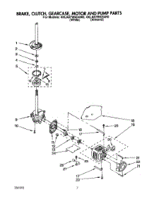 05 - Brake, Clutch, Gearcase, Motor & Pump parts for Whirlpool Washer 4XLA87W92AW0 from AppliancePartsPros.com
