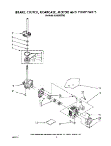 07 - Brake, Clutch, Gearcase, Motor And Pump parts for Whirlpool Washer 6LA6300XTM2 from AppliancePartsPros.com